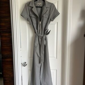 Albion Black-and-White Houndstooth Jumpsuit